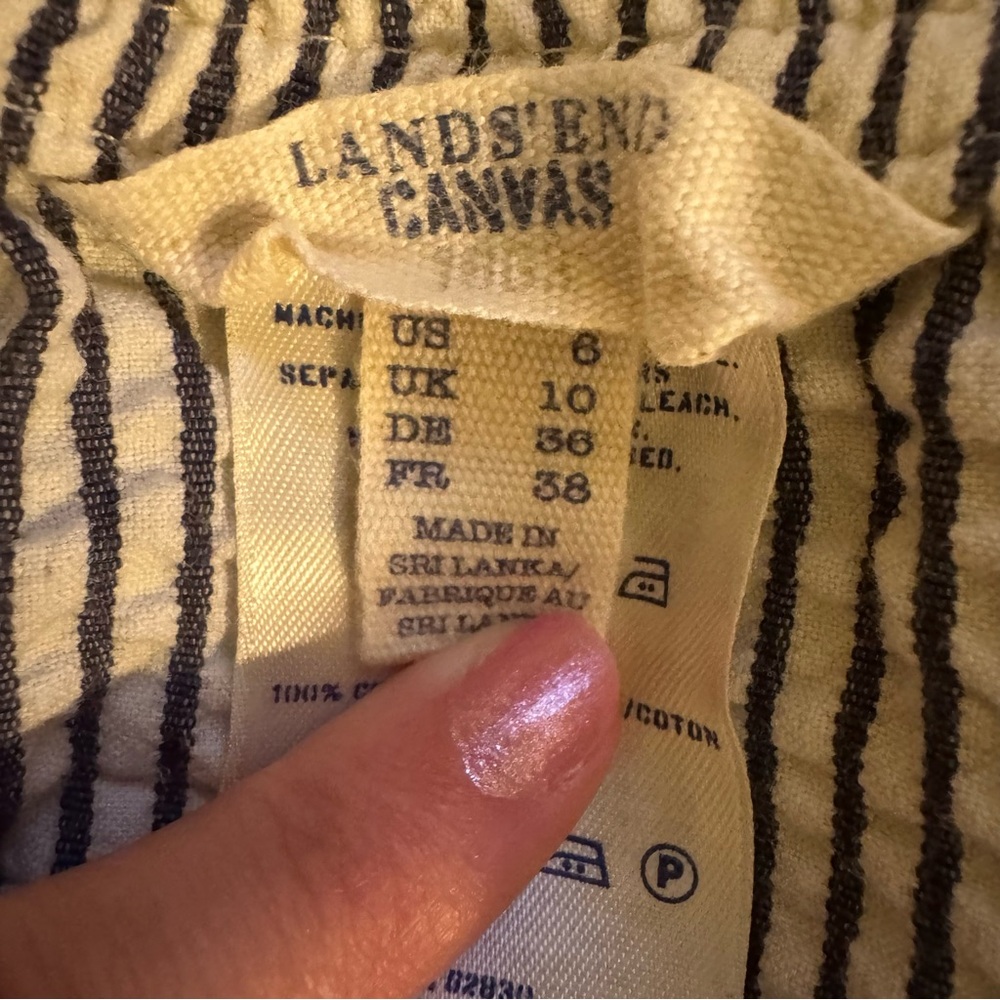 Lands’ End Canvas Striped Skirt With Pockets Size 6 - Picture 8 of 14